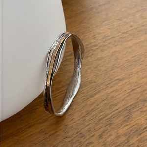 Silpada sterling silver & bronze bangle bracelet